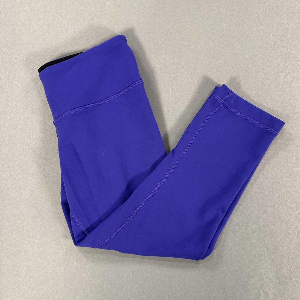 Lululemon Leggings Womens 6 Purple High Rise Capri Yoga Athletic Gym Running